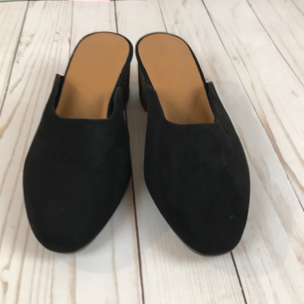 Chunky 2 inch heel slip on shoes